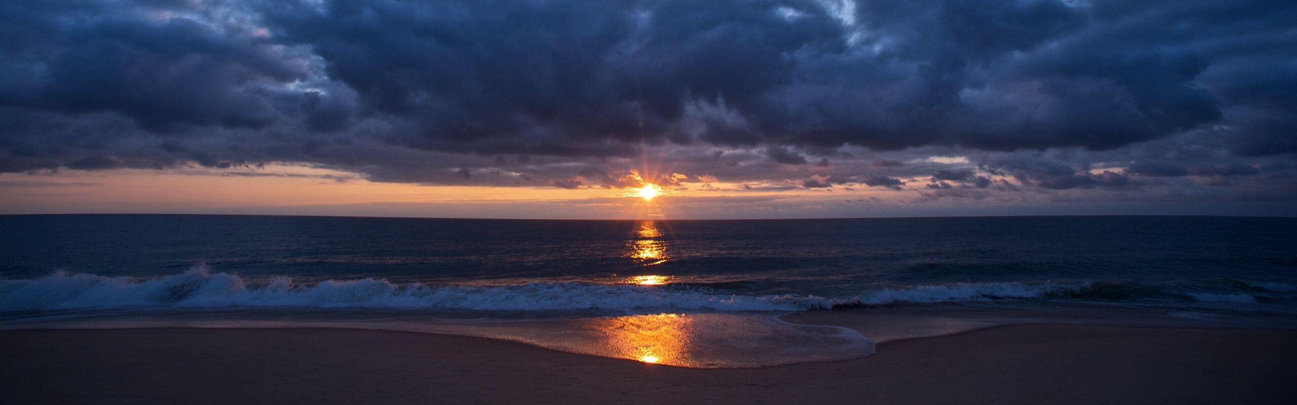 Download Wallpapers beach sunset ocean usa dawn sunrise clouds