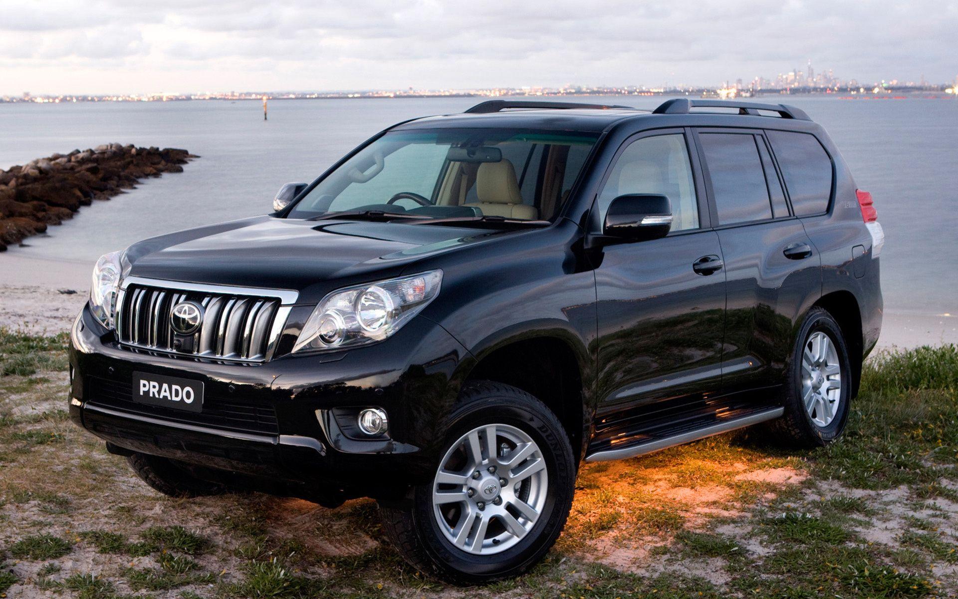 Wallpapers toyota, beach, toyota prado, toyota land cruiser prado