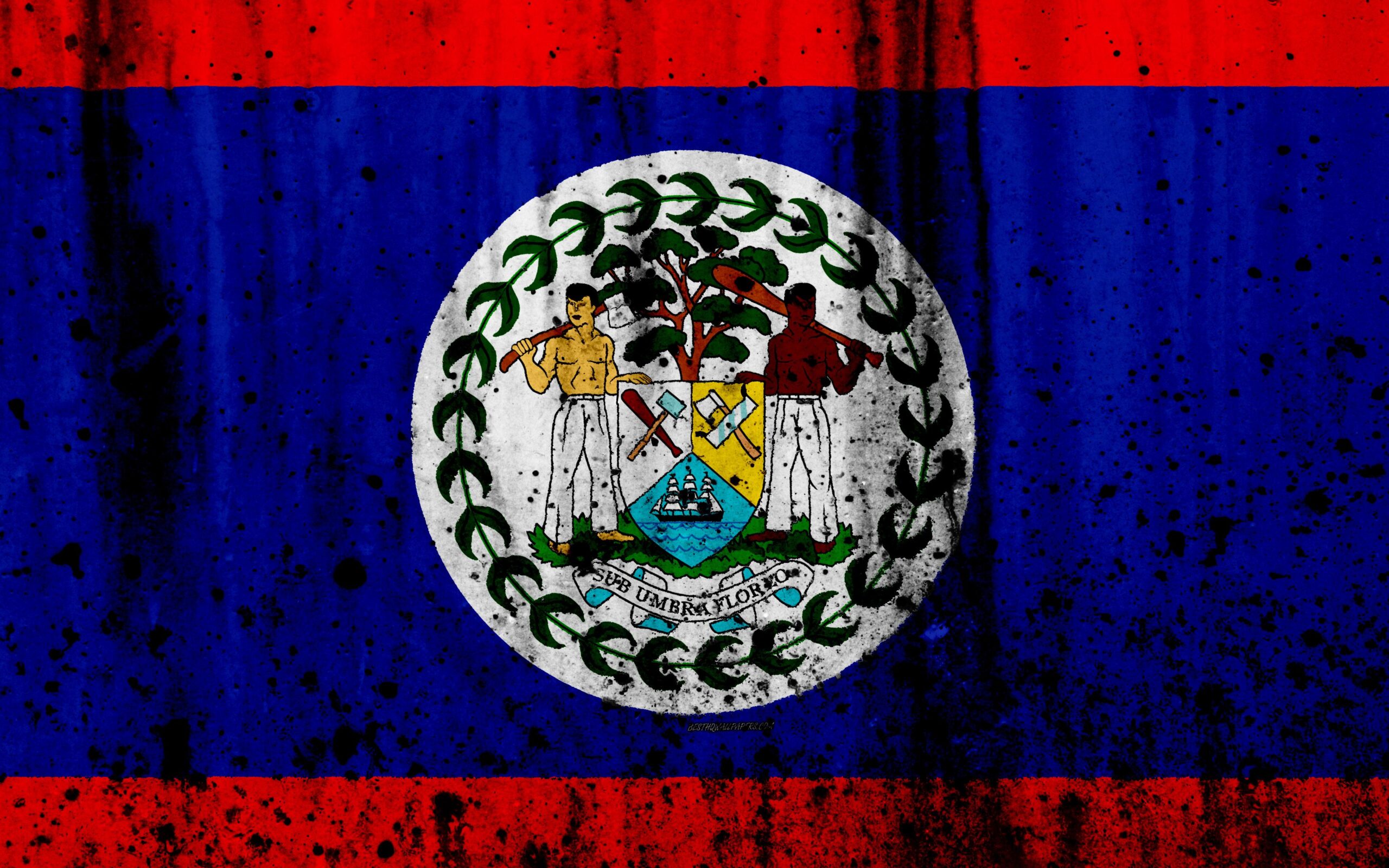 Download wallpapers Belize flag, 4k, grunge, North America, flag of