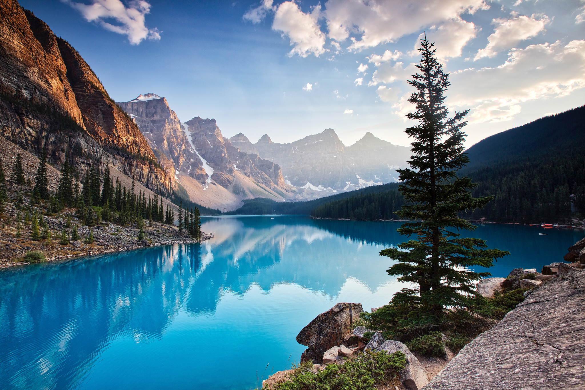 Moraine Lake South Channel, HD Nature, 4k Wallpapers, Image