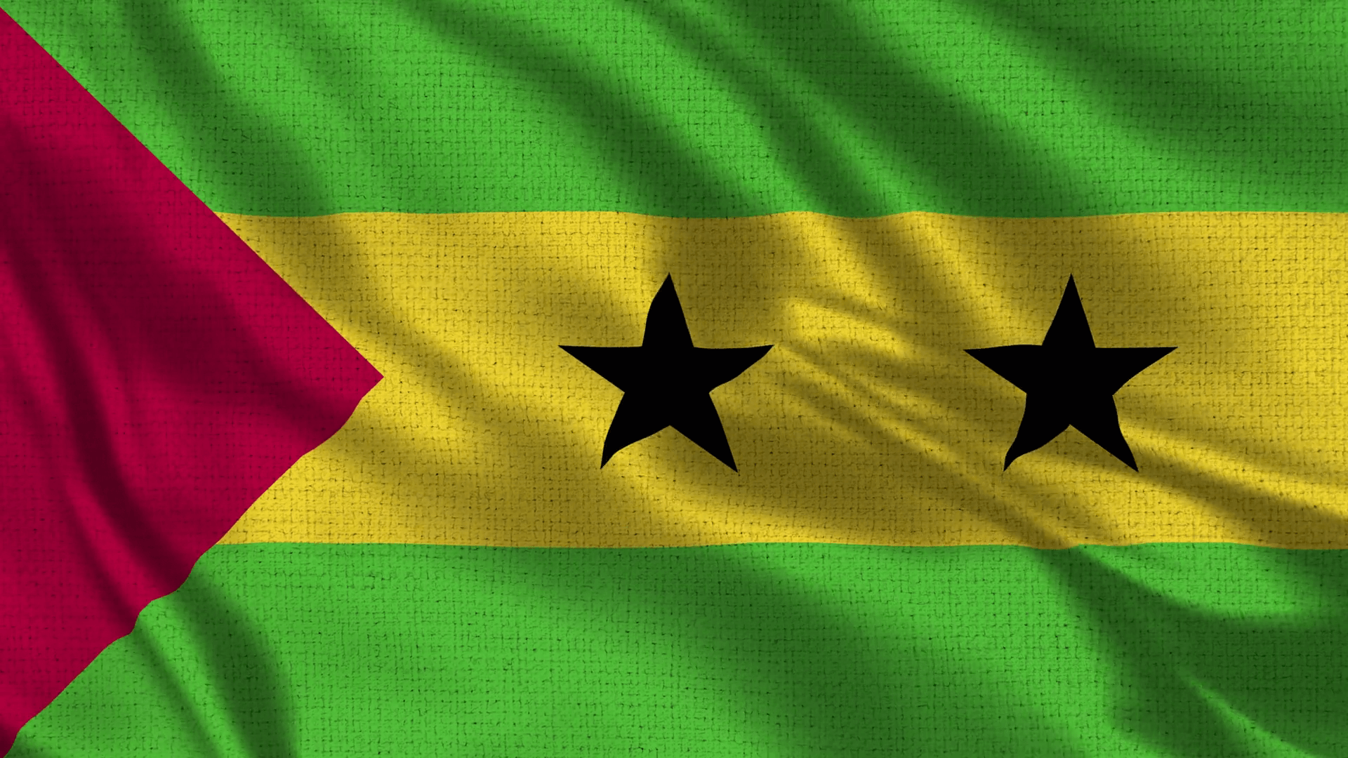 Sao Tome And Principe Flag Realistic 4 K 60 Fps Flag Of The Sao Tome