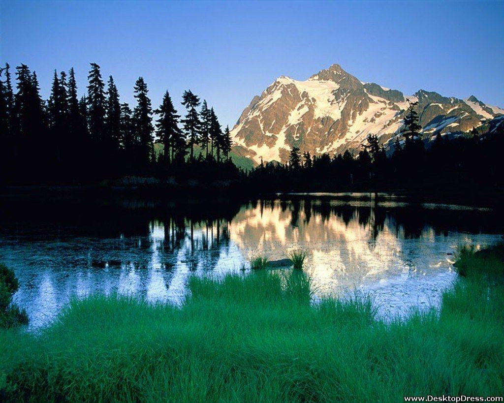 Desktop Wallpapers » Natural Backgrounds » Mount Shuksan, North