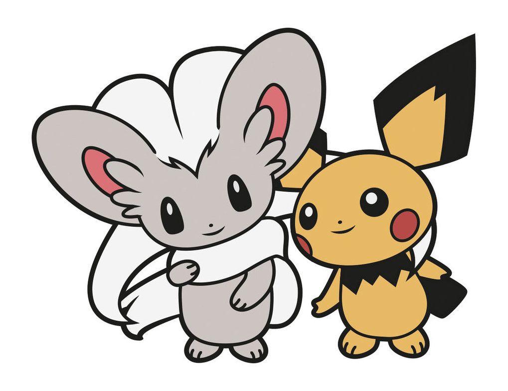 Cinccino and Pichu by Elenwae