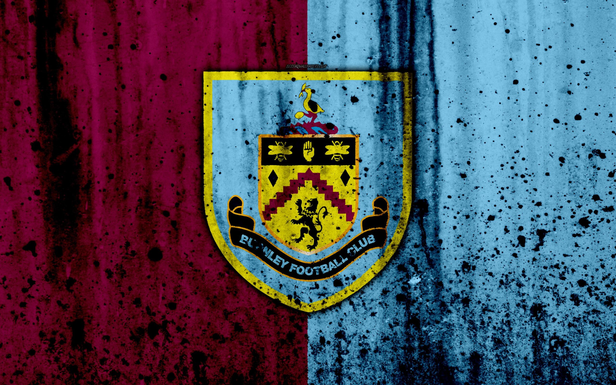 Download wallpapers FC Burnley, 4k, Premier League, logo, England