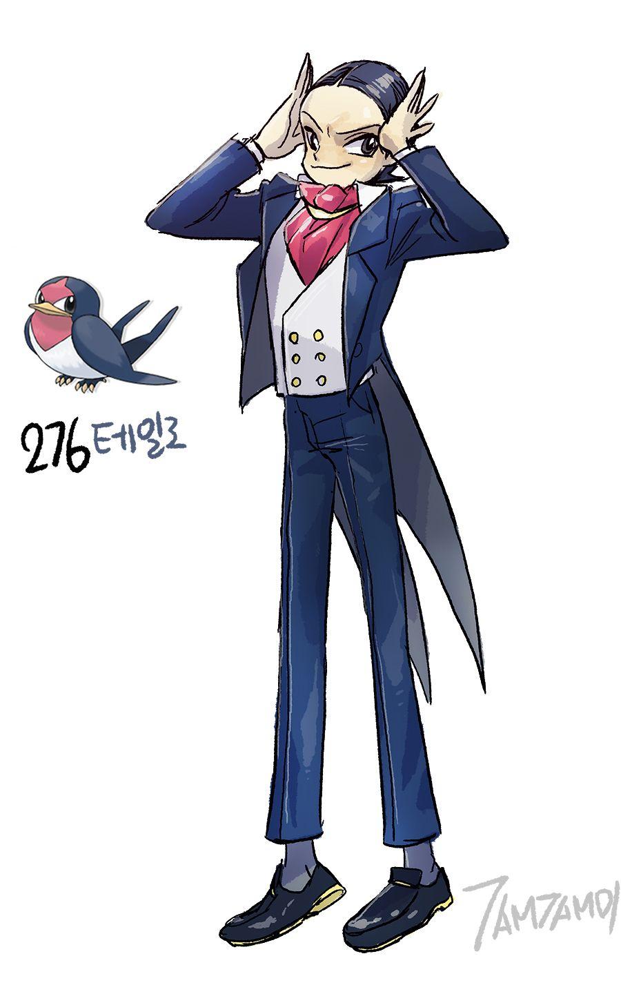 Pokemon Gijinka 276. Taillow 277. Swellow