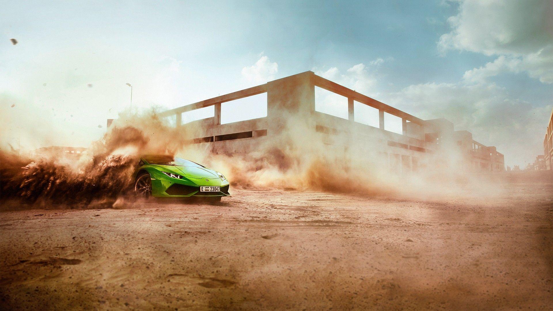 car, Dust, Lamborghini, Racing Wallpapers HD / Desktop and Mobile