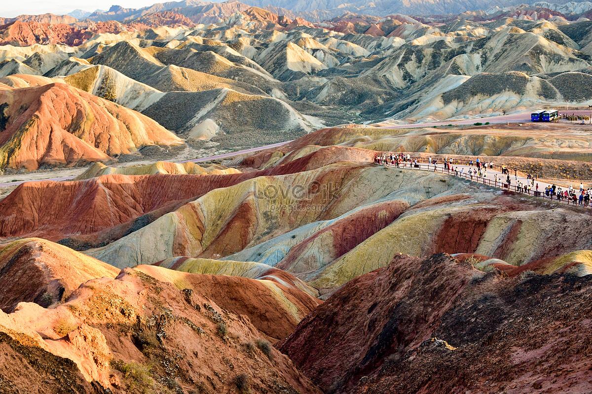 Zhangye danxia landform photo image picture free download