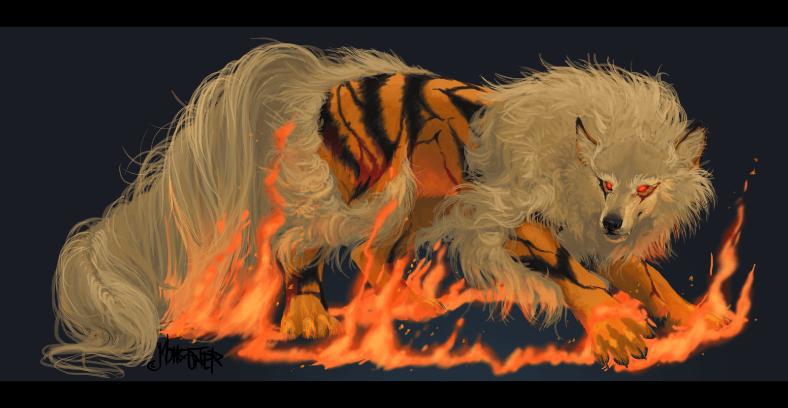 Arcanine Realist Art HD Wallpapers Wallpapers Themes