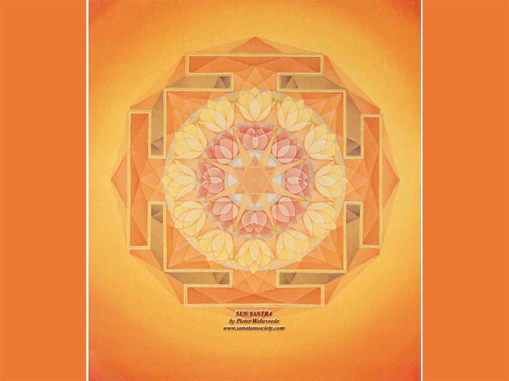 Mandala Madness: Sun Yantra Wallpapers