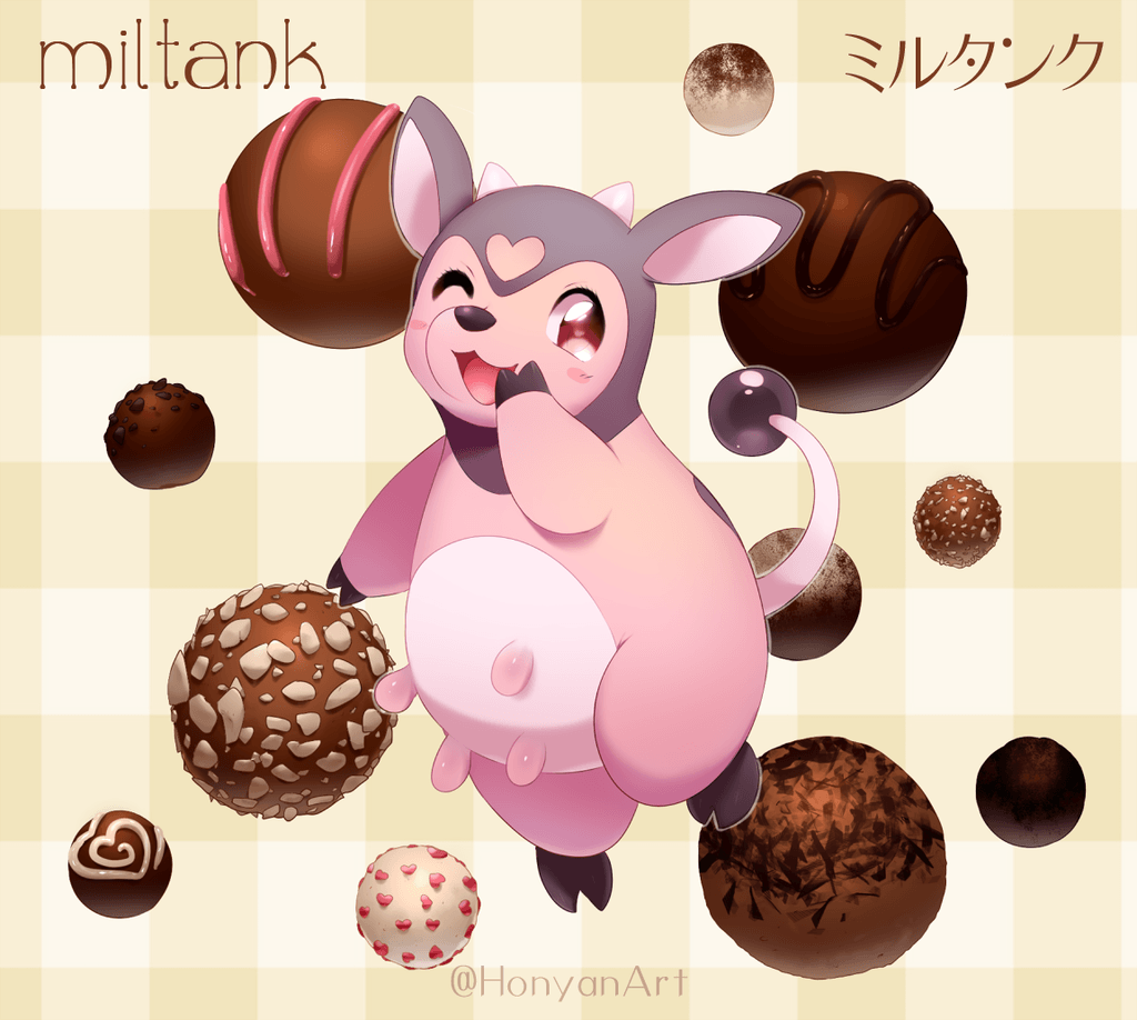 Miltank and Chocolate Truffles by Yajuuu