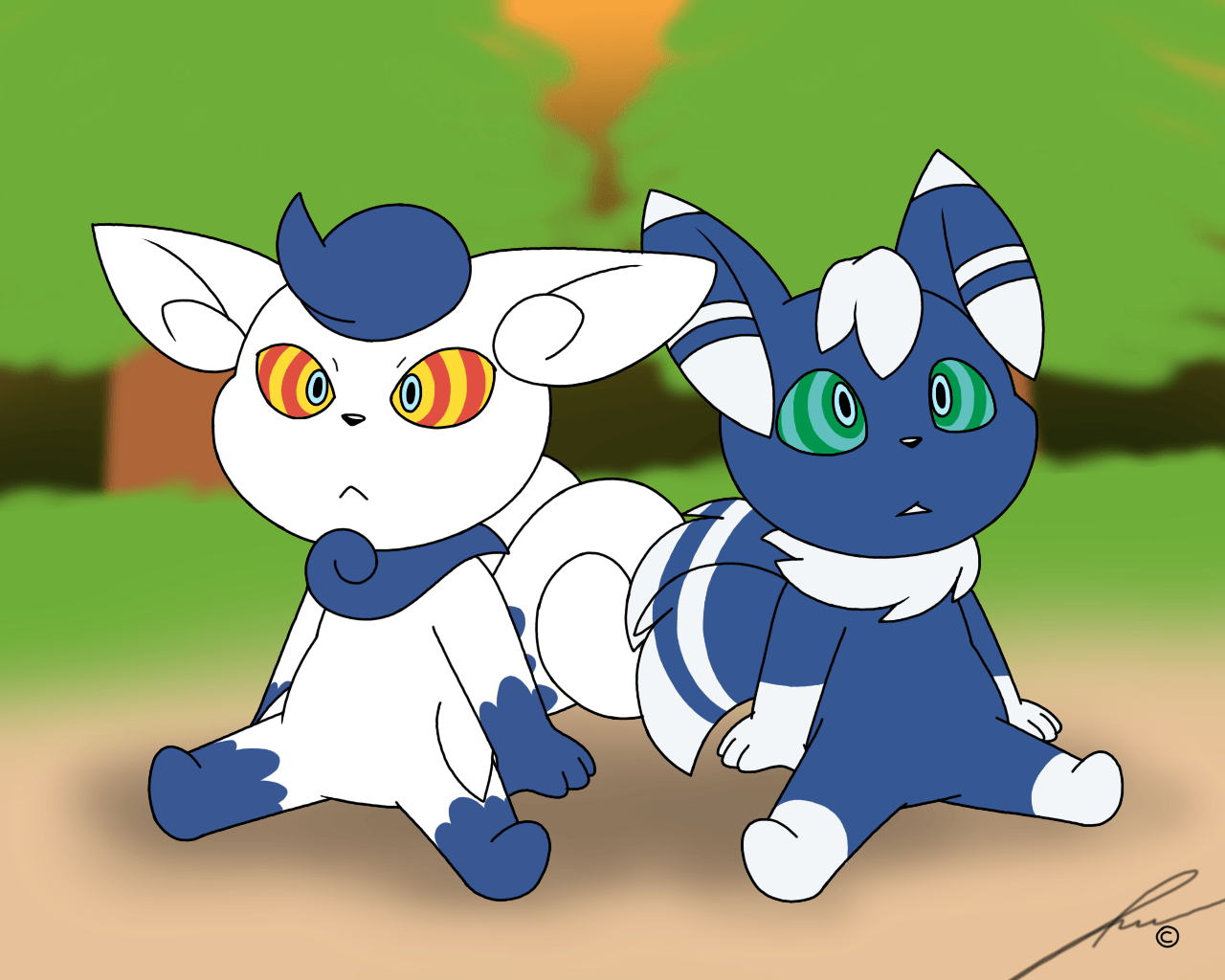 17 and 18’s Meowstic Goo TF 3/3 by aurorasuicune