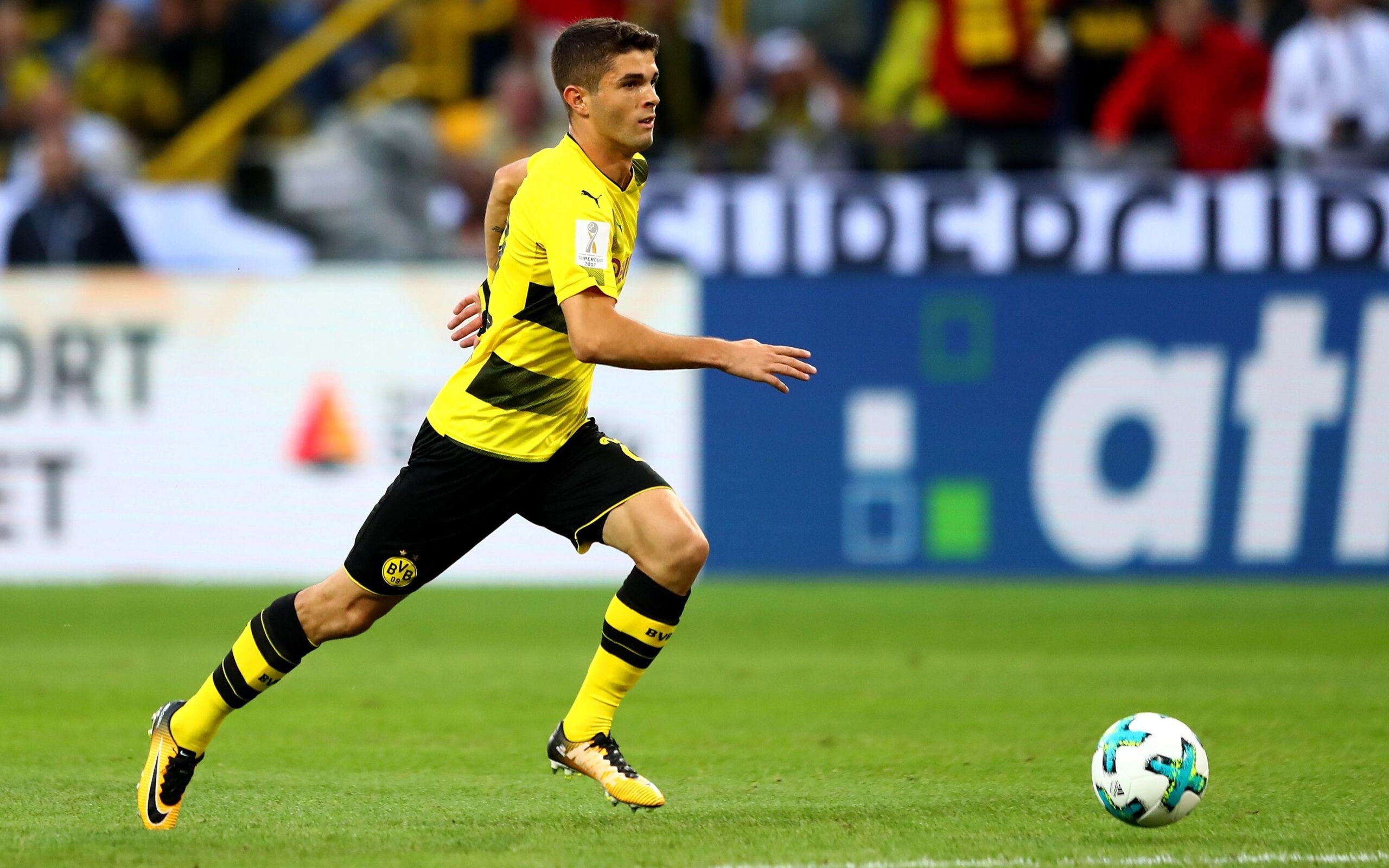 Download wallpapers Christian Pulisic, Borussia Dortmund, soccer