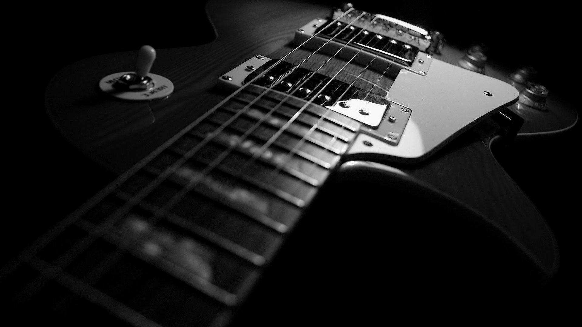 Wallpapers HD 1080p Black And White Guitar