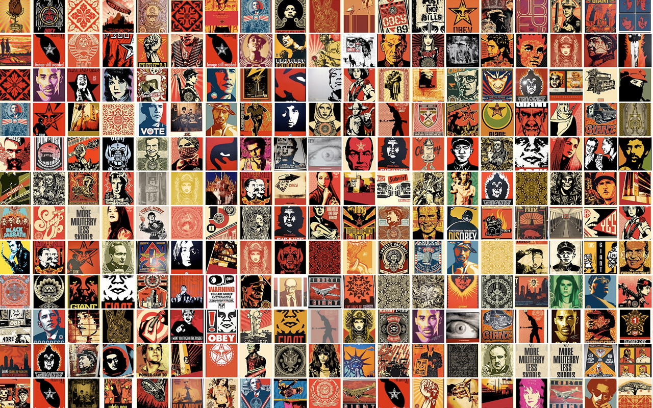 Obey Giant Collage Wallpapers