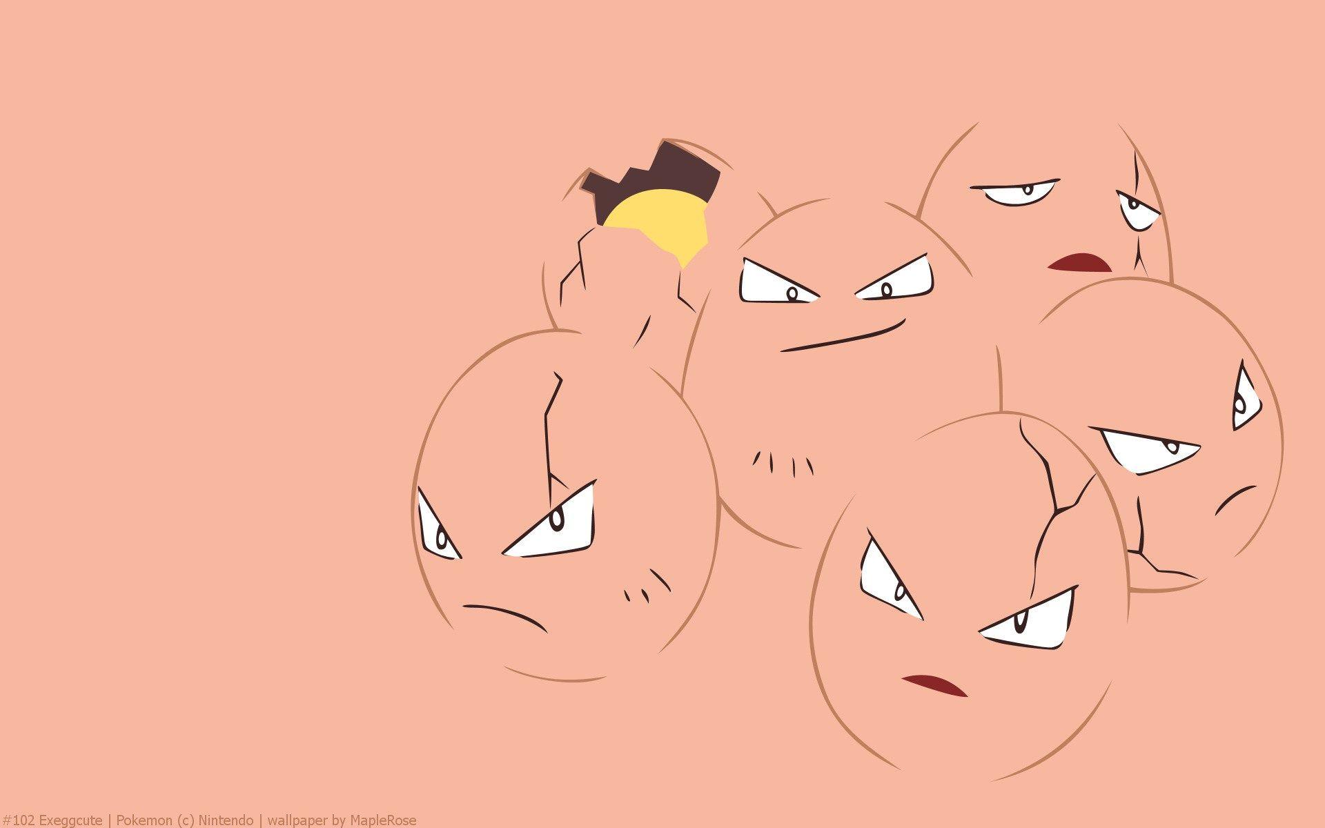 Exeggcute, Minimal, Pokemon, Pokemon Generation I HD Wallpapers