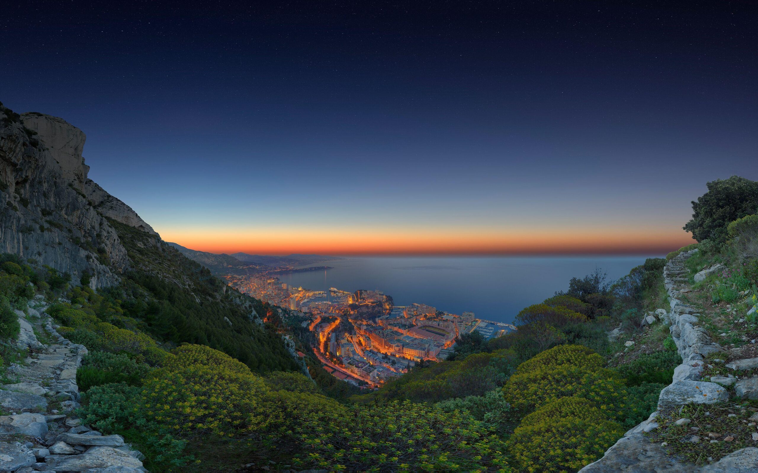 Dusk over Monaco HD Wallpapers