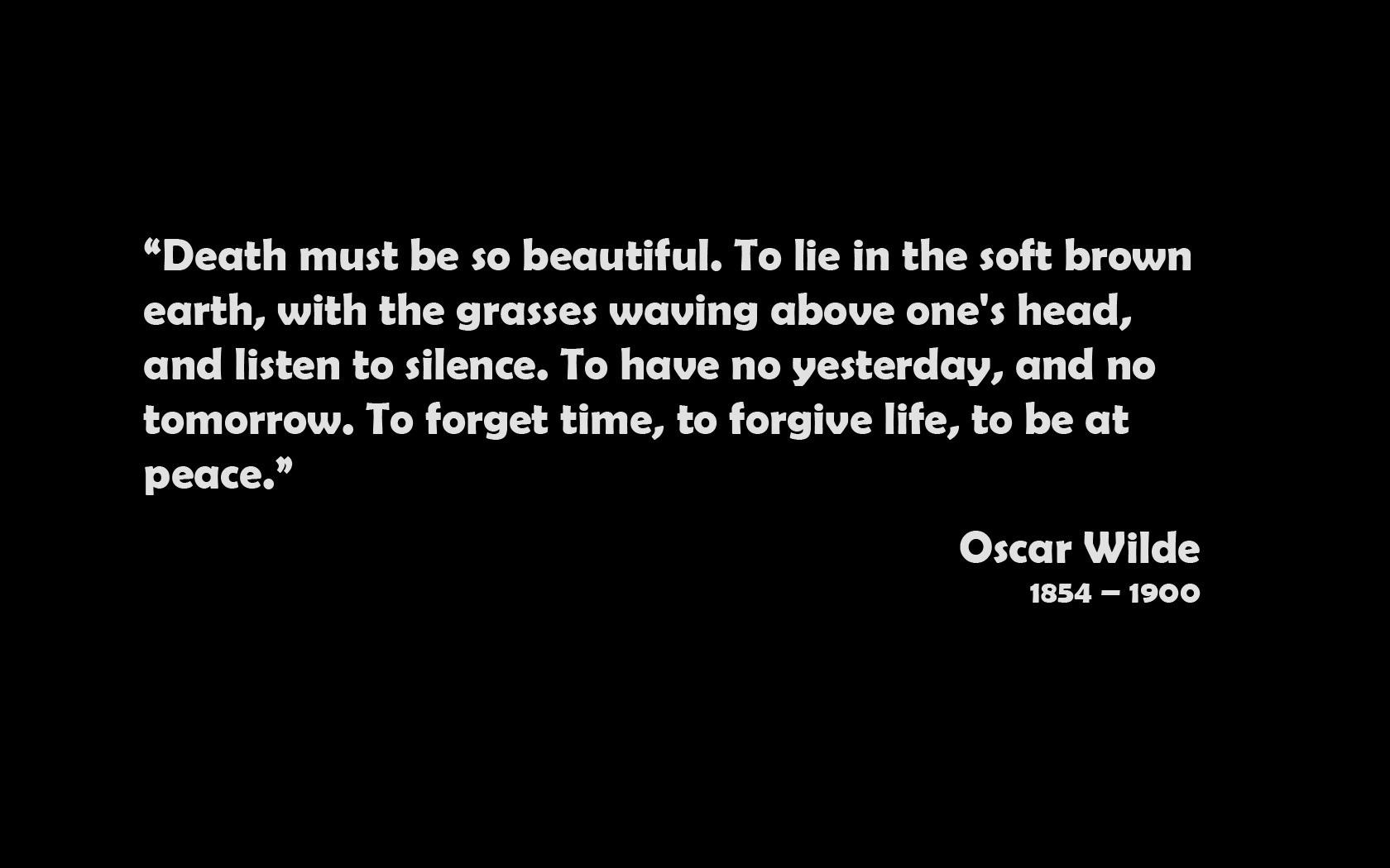 quote minimalism death oscar wilde wallpapers and