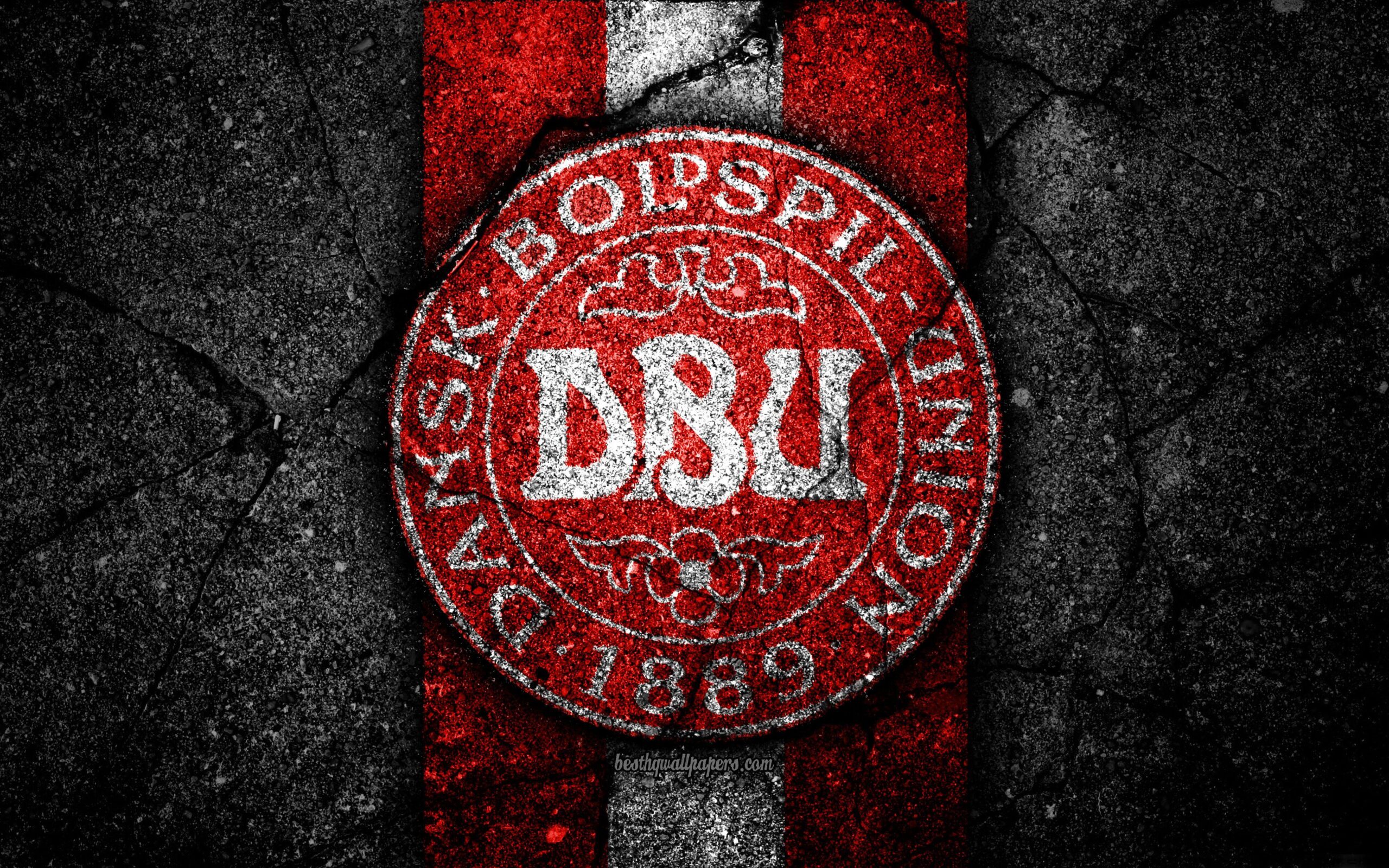 Download wallpapers Danish football team, 4k, emblem, UEFA, Europe