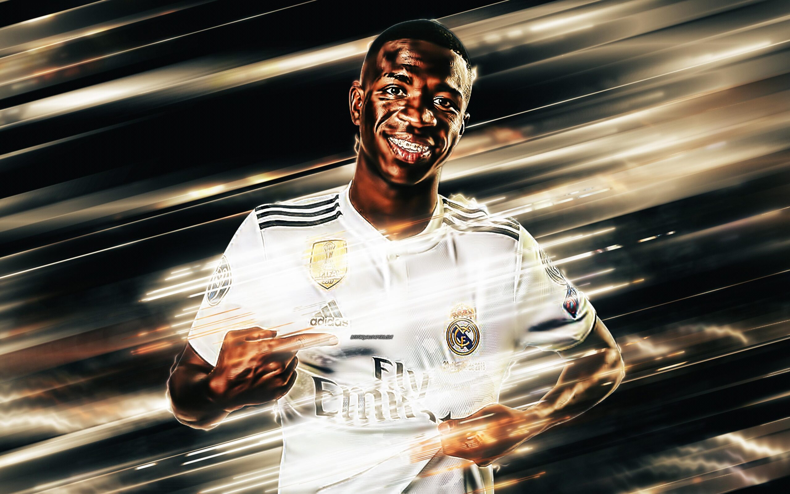 Download wallpapers Vinicius Junior, 4k, creative art, blades style