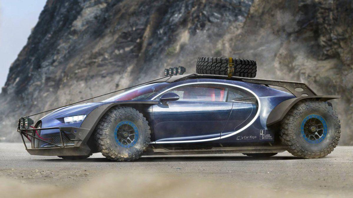 Bugatti Chiron gets Baja clothes in PhotoShop