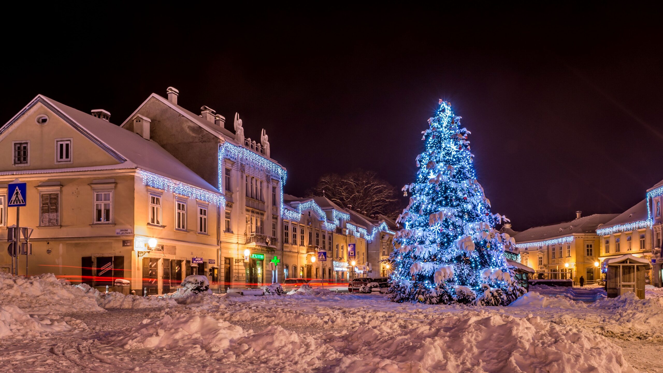 Wallpapers City of Zagreb Croatia New year Samobor Winter