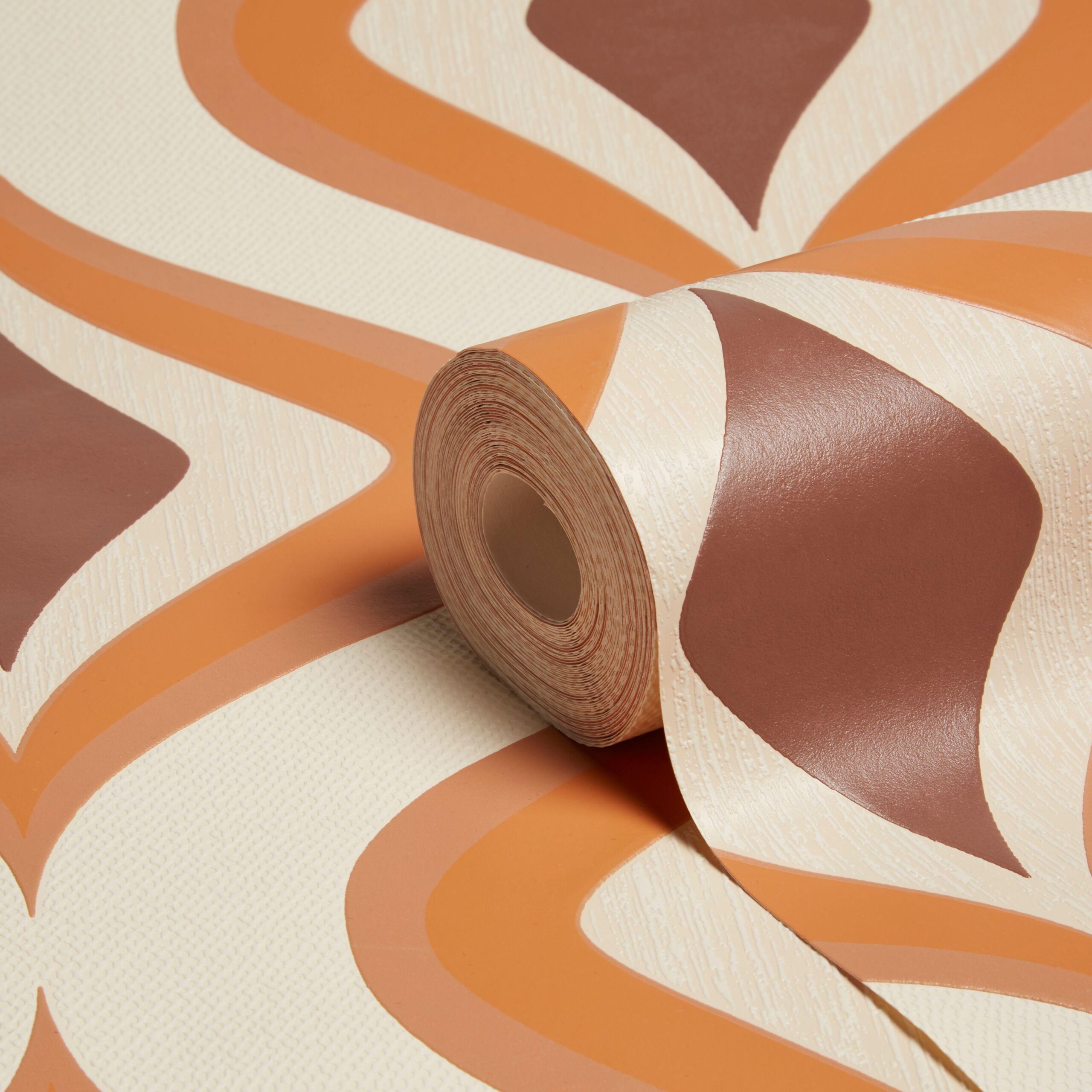 Graham & Brown Superfresco Easy Choc & Orange Retro Wallpapers