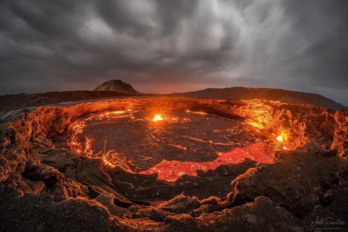 nature, Landscape, Clouds, Ethiopia, Africa, Volcano, Lava, Rock