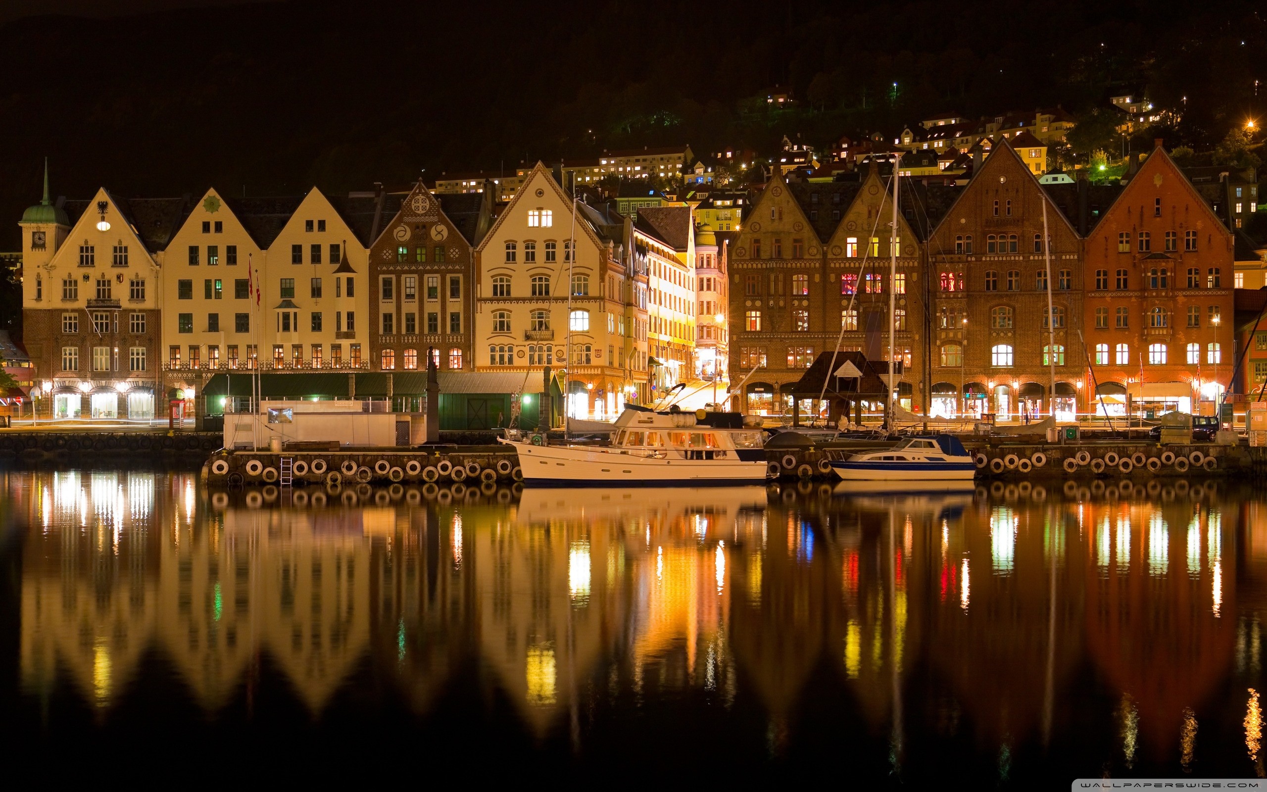 Bergen Norway Night ❤ 4K HD Desktop Wallpapers for 4K Ultra HD TV