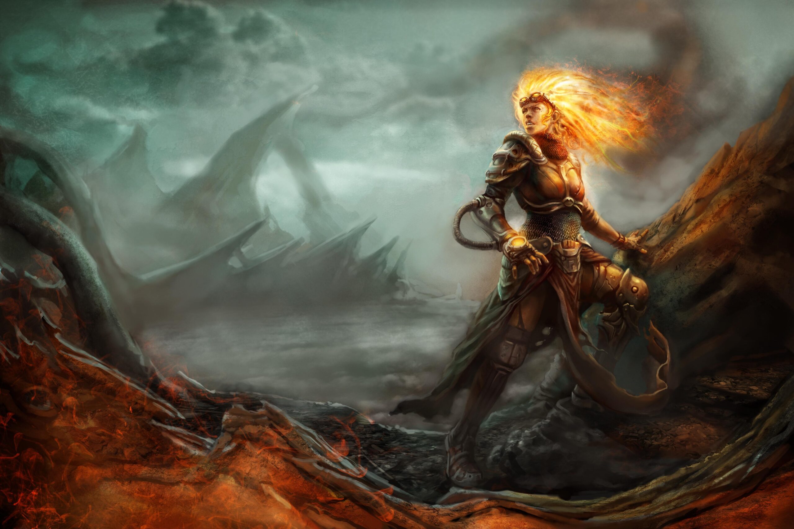 Download wallpapers magic, the gathering, chandra, art hd