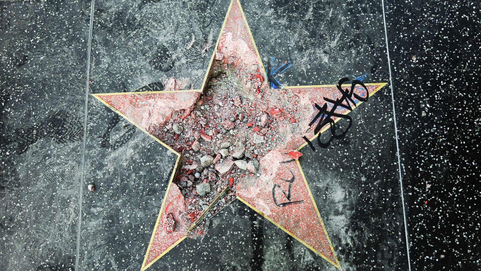 Trump’s Hollywood Walk of Fame star destroyed again