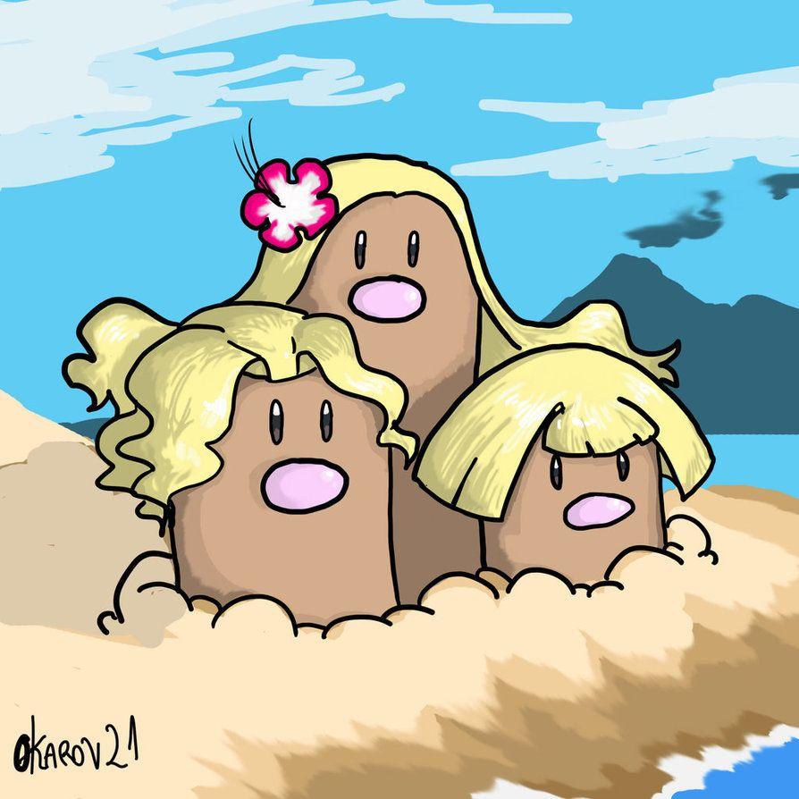 Alola form dugtrio by Okarov