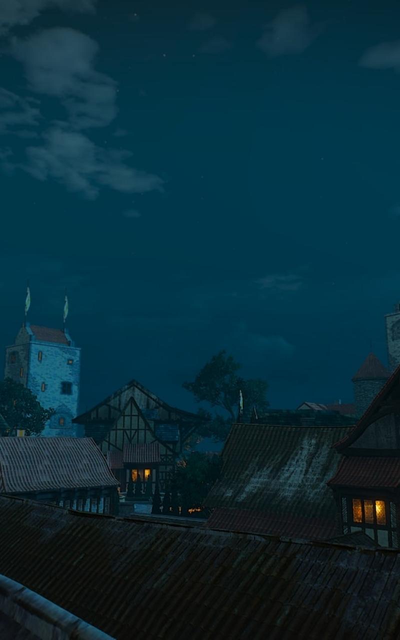 Download The Witcher 3 Novigrad Samsung n7000 wallpapers