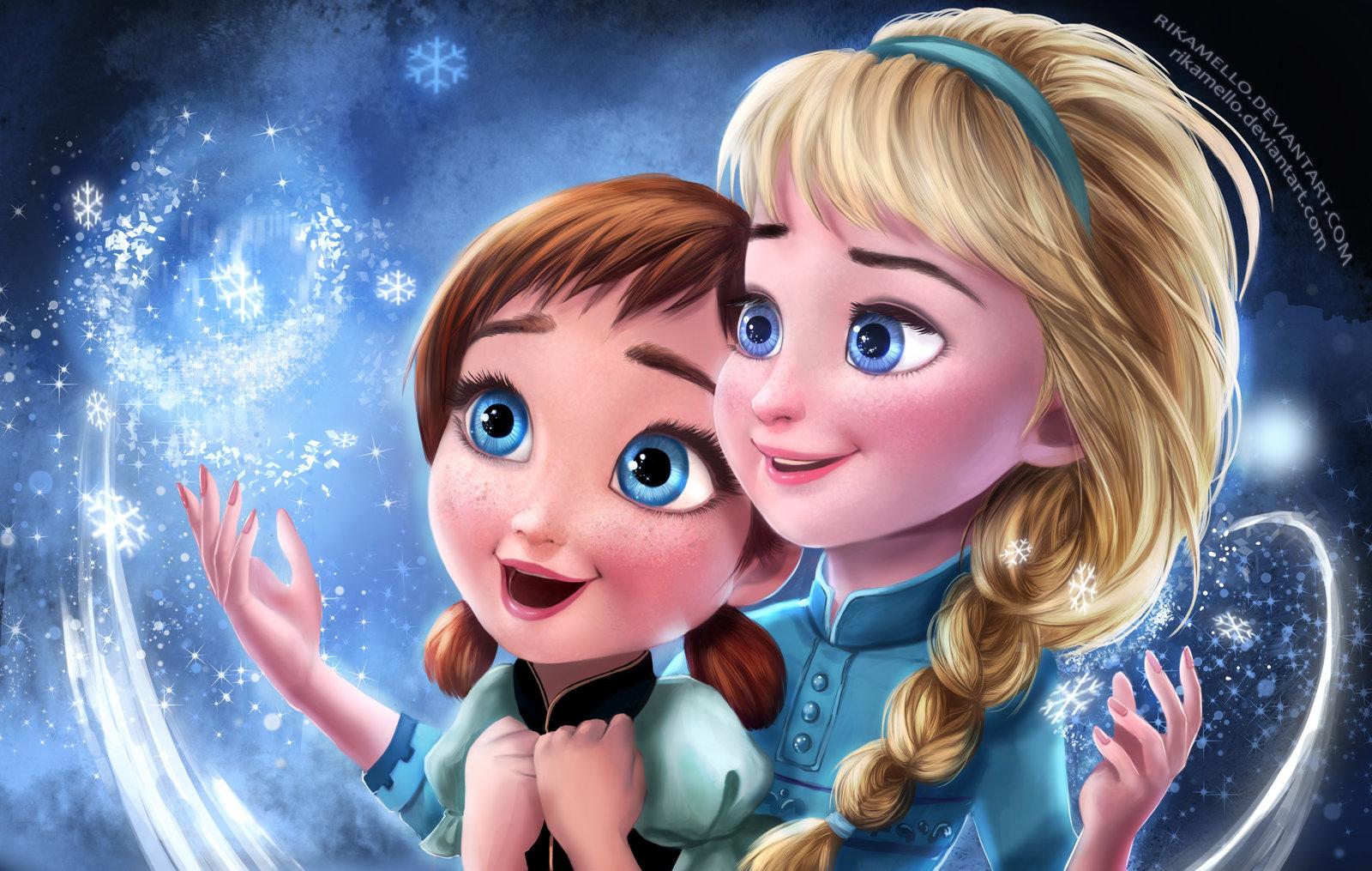 Frozen Elsa & Anna Digital Fan Art Wallpapers – Designbolts