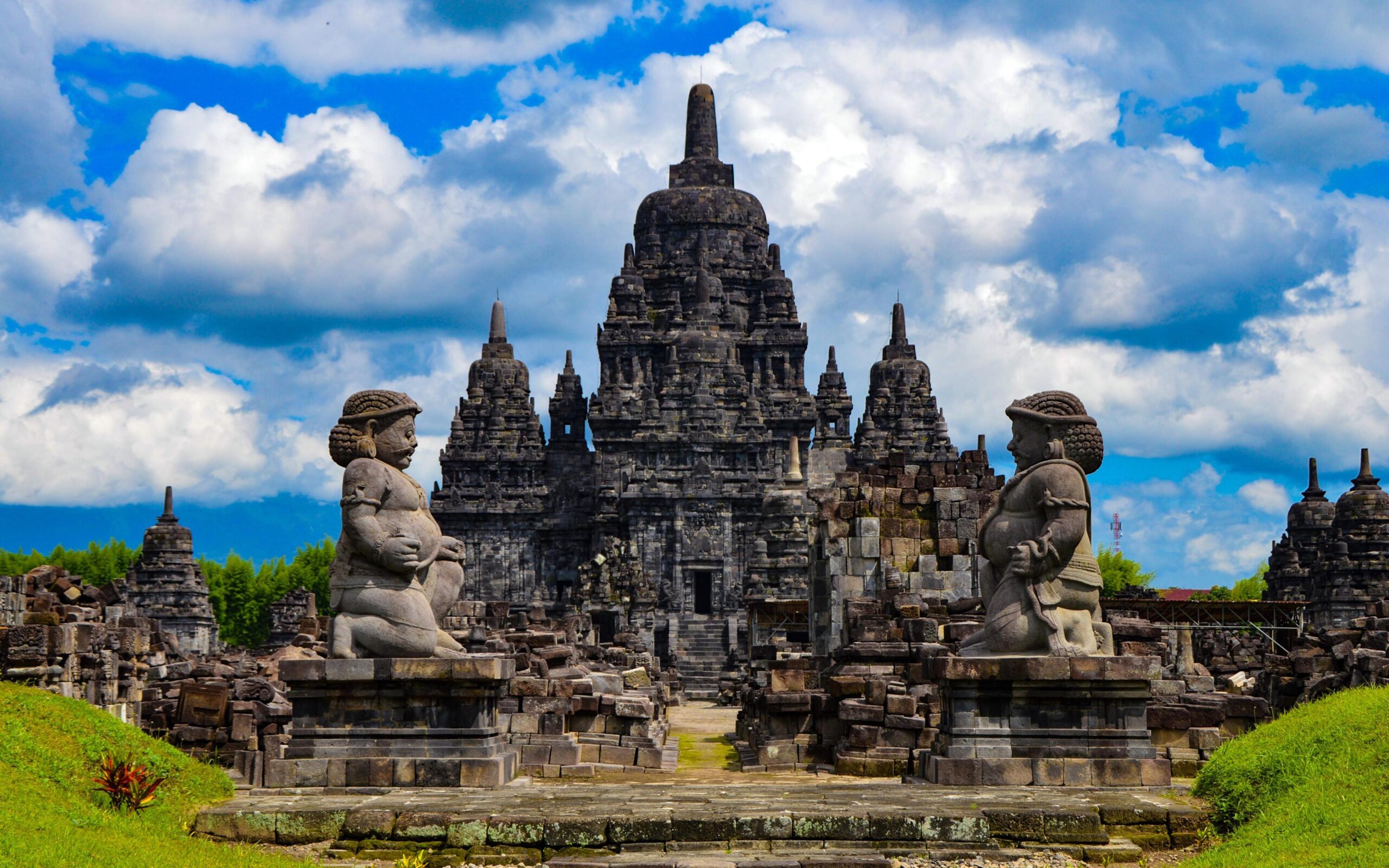 Download wallpapers Candi Sewu, 4k, buddhist temple, Indonesian