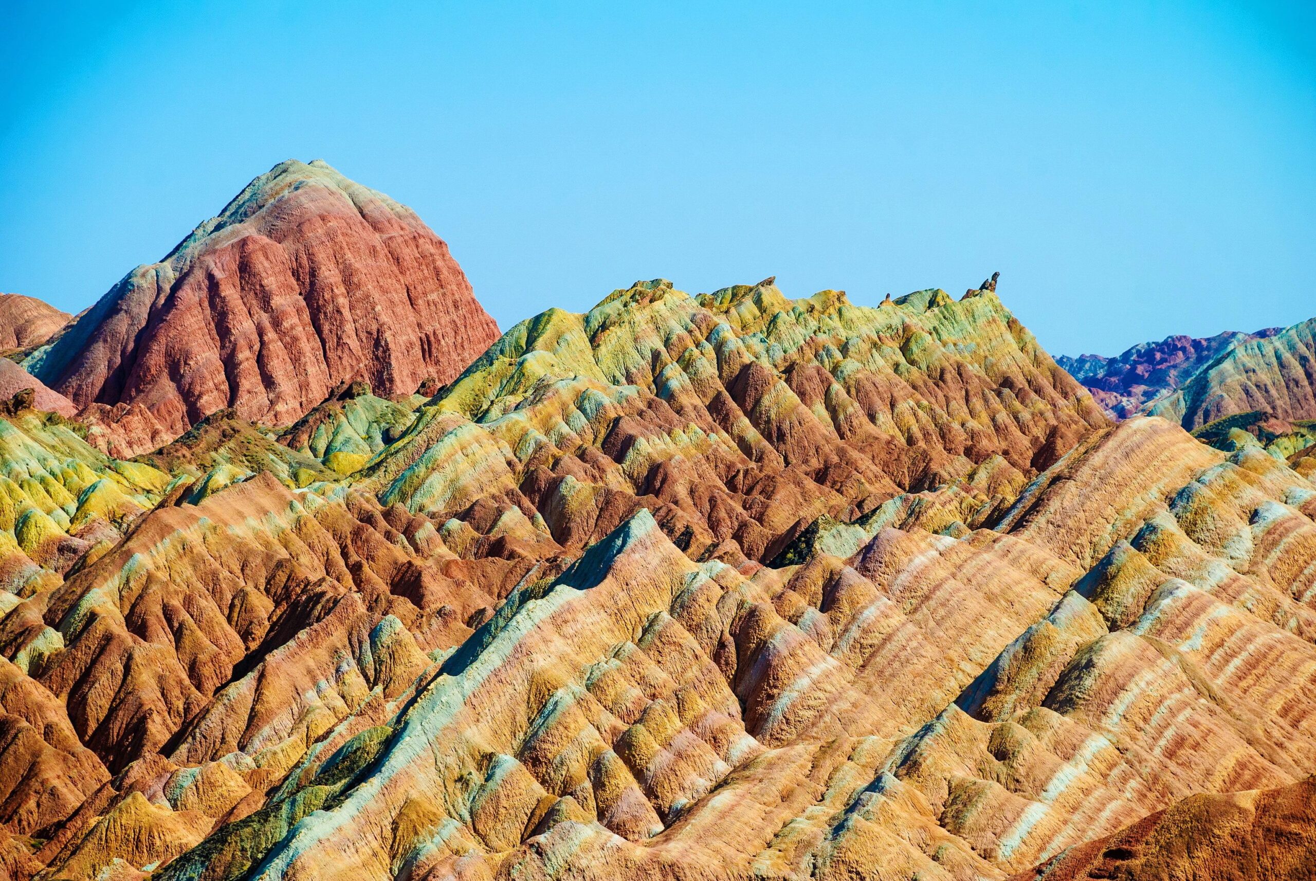 Download wallpapers china, zhangye, danxia, mountains hd