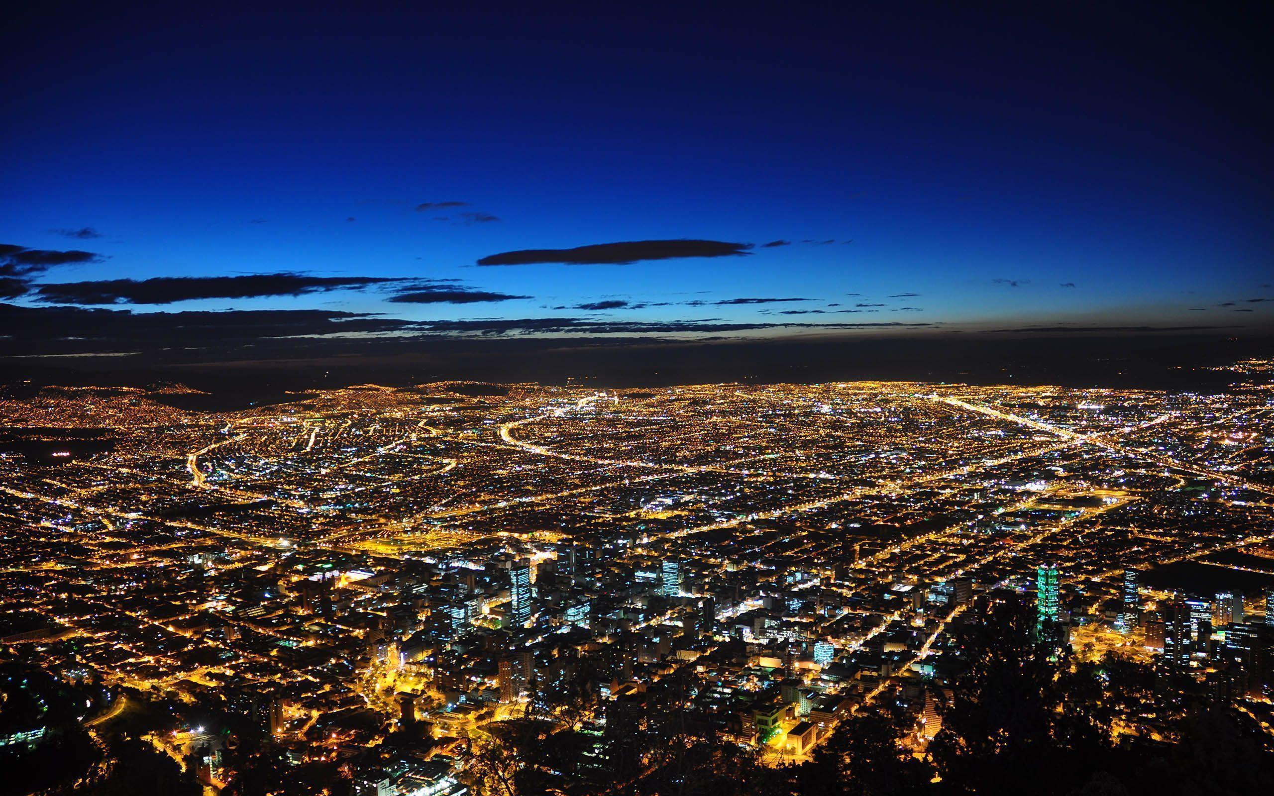 Bogota Colombia Night View 4697 High Resolution