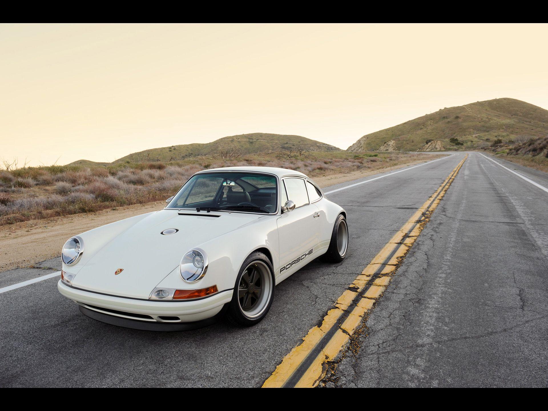 White Singer Porsche 911 wallpapers