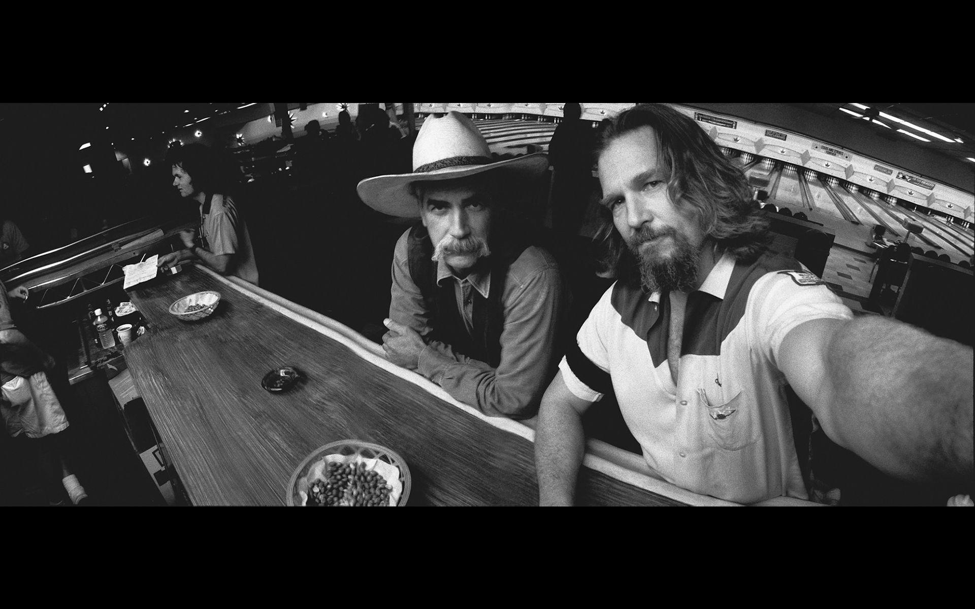 The Big Lebowski BW Bar Jeff Bridges Sam Elliott HD wallpapers