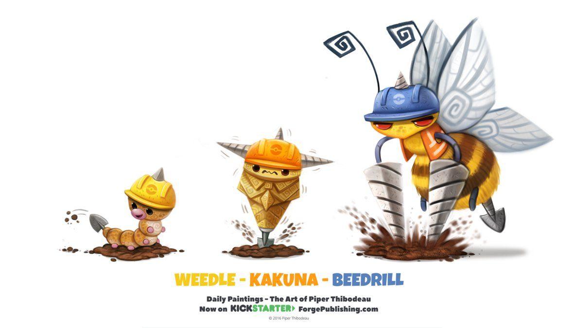 Weedle/ Kakuna/ Beedrill by Cryptid