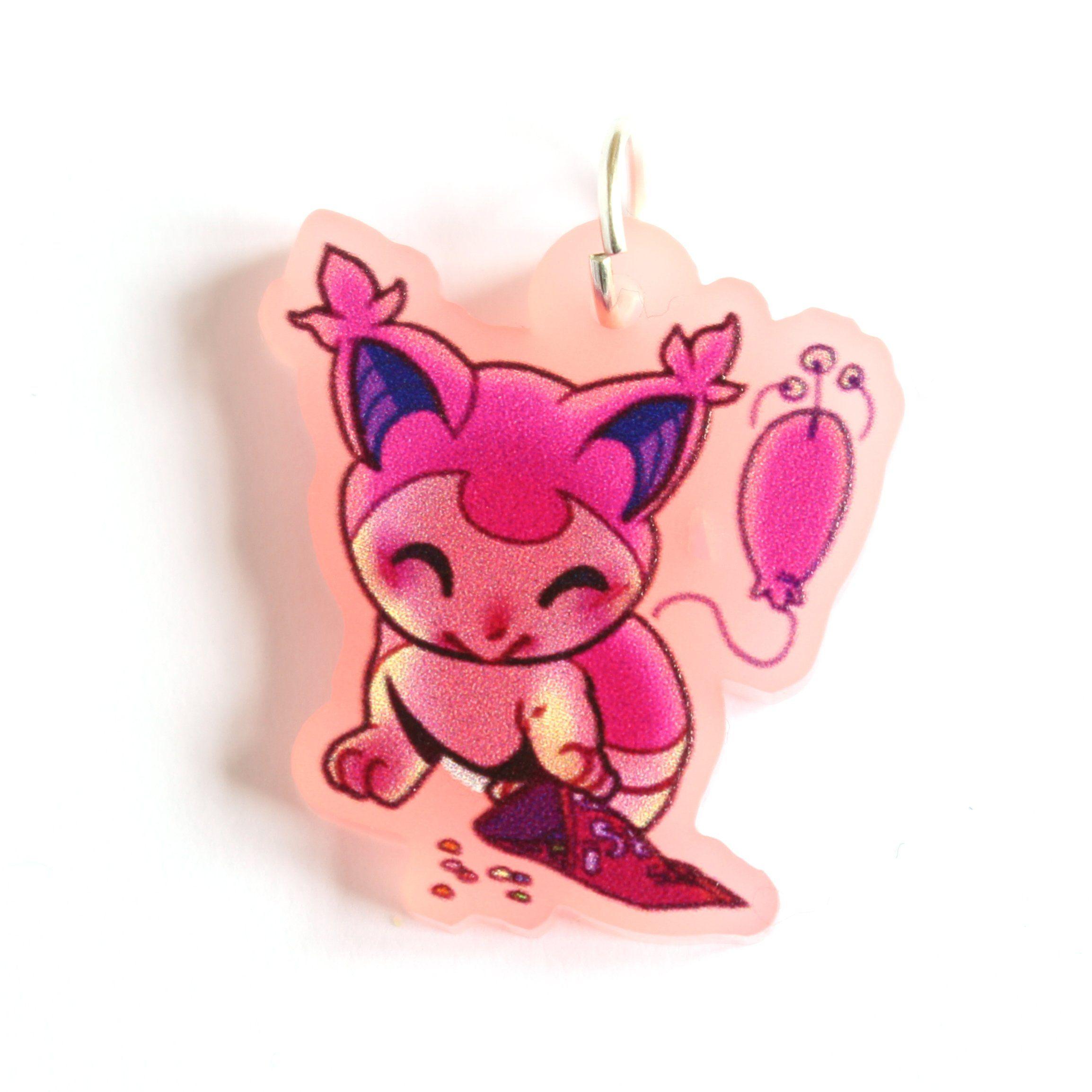 Skitty Pokemon Charm or Keychain • tiniblu’s shop • Tictail