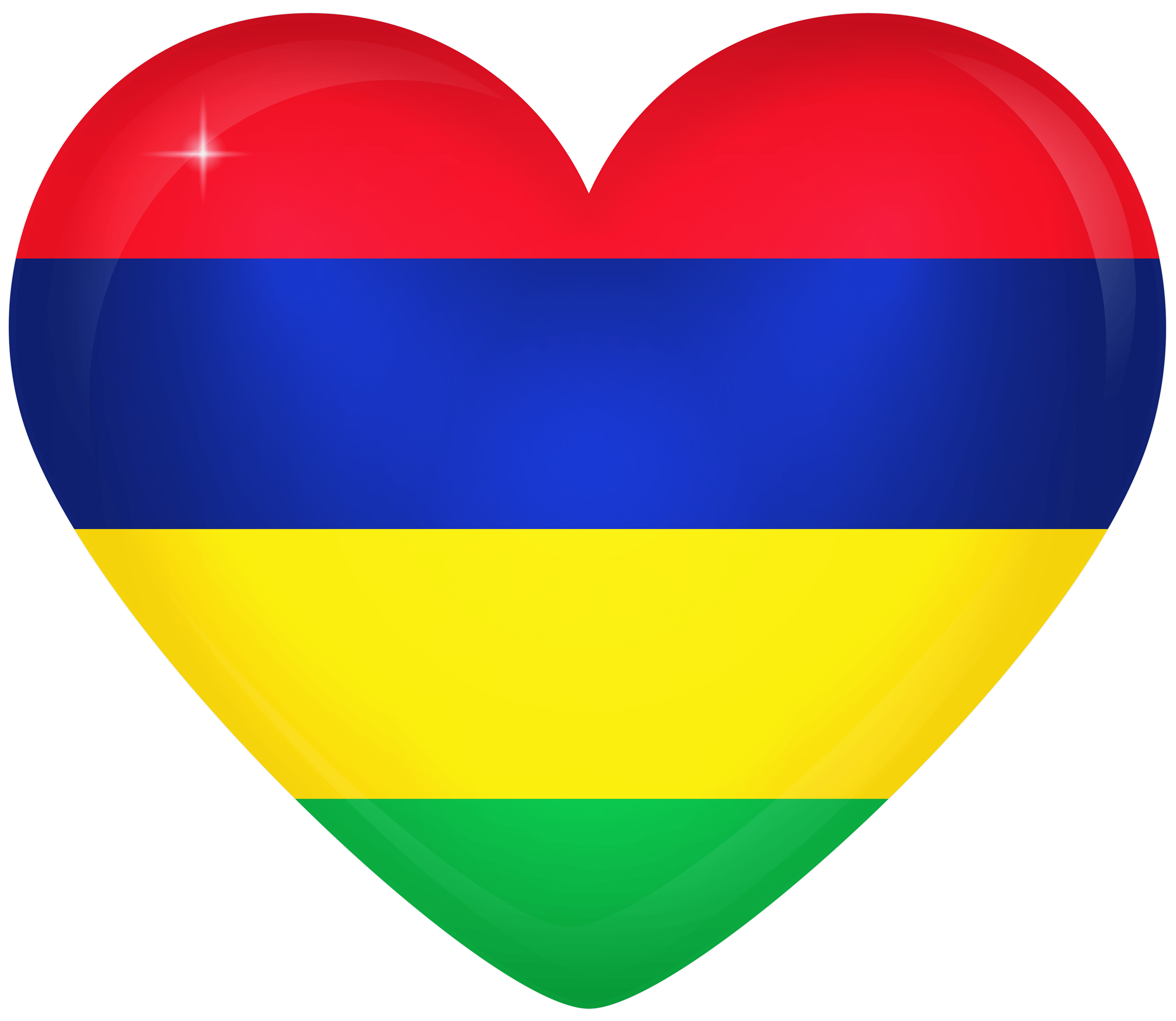 Mauritius Large Heart Flag