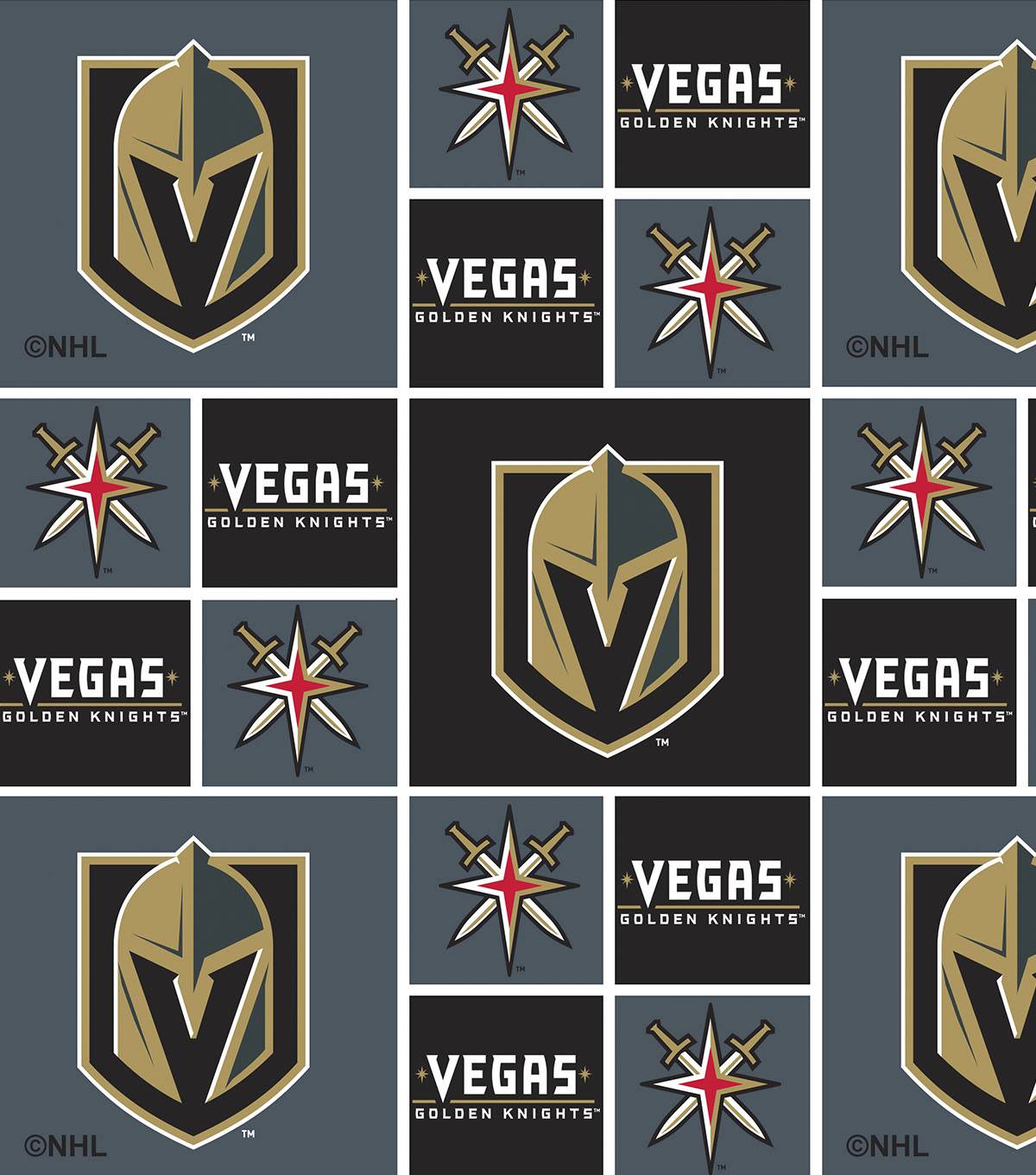 Vegas Golden Knights Cotton Fabric 43”