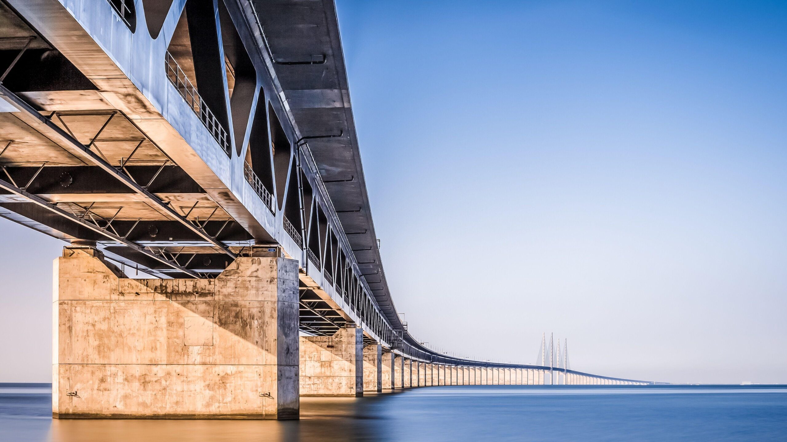 Oresund Bridge Denmark 4K Desktop Wallpapers