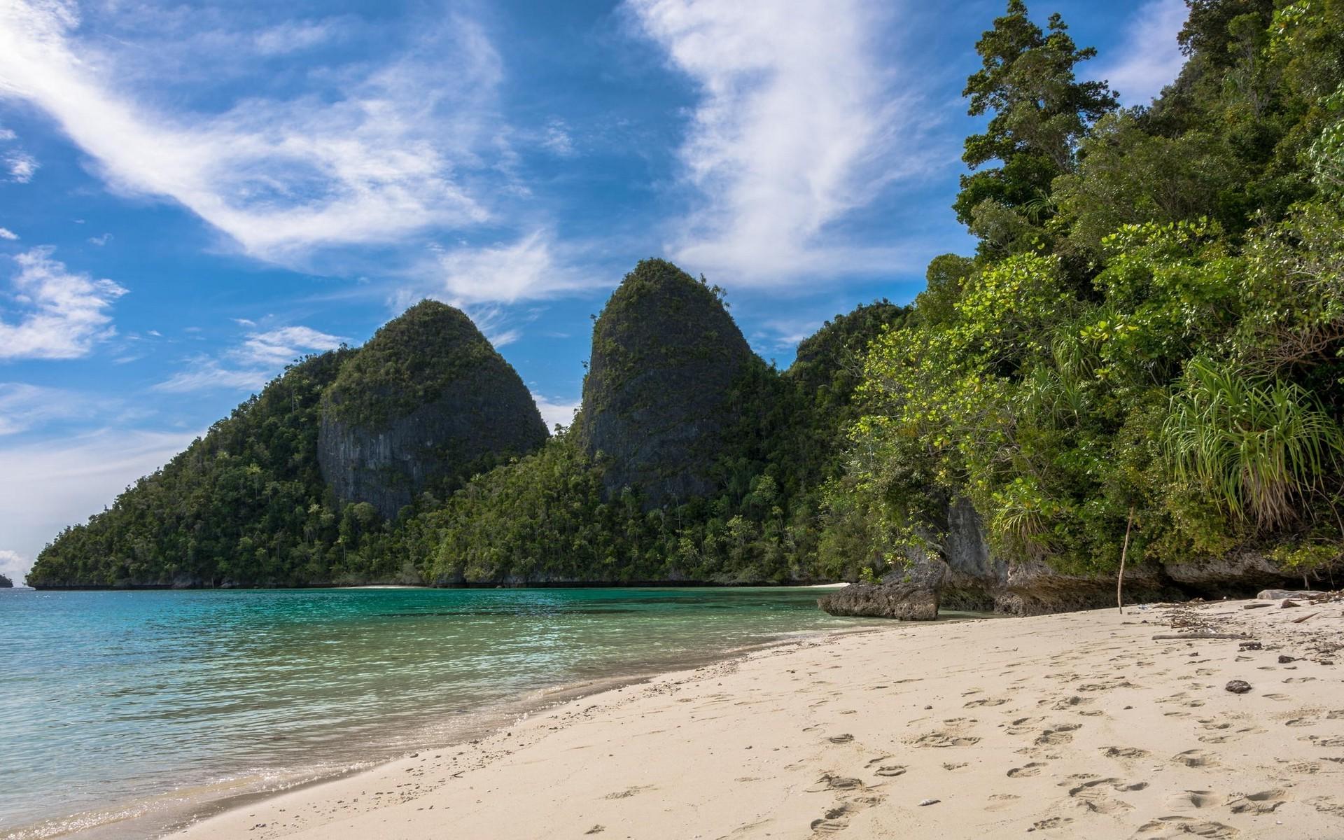 nature, Landscape, Beach, Tropical, Trees, Foliage, Sea, Island