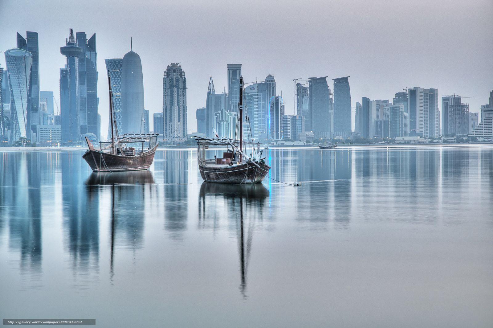 Download wallpapers Doha, Qatar, city free desktop wallpapers in the