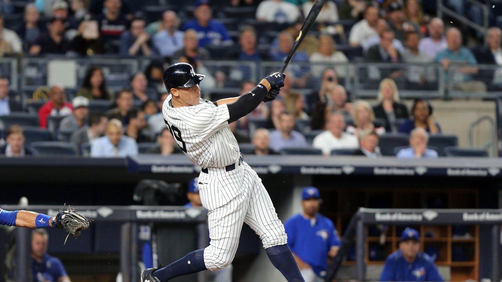 Aaron Judge accidentally destroys TV in Yankees’ outfield during