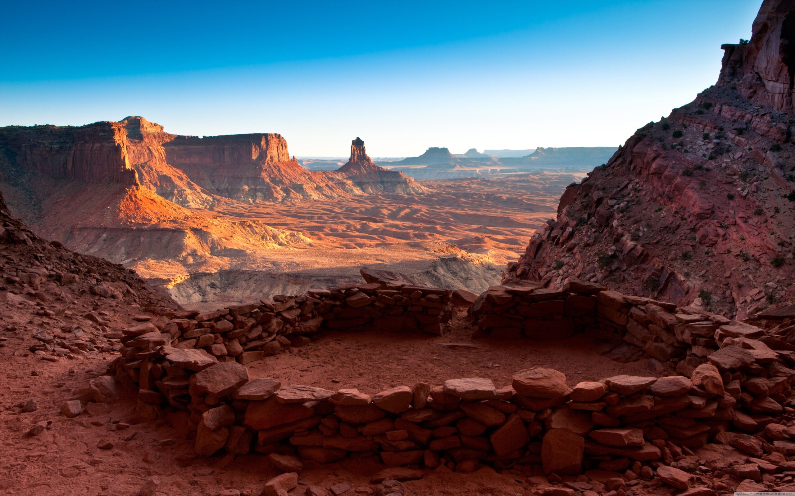 False Kiva Stone Circle in Canyonlands National Park in Utah