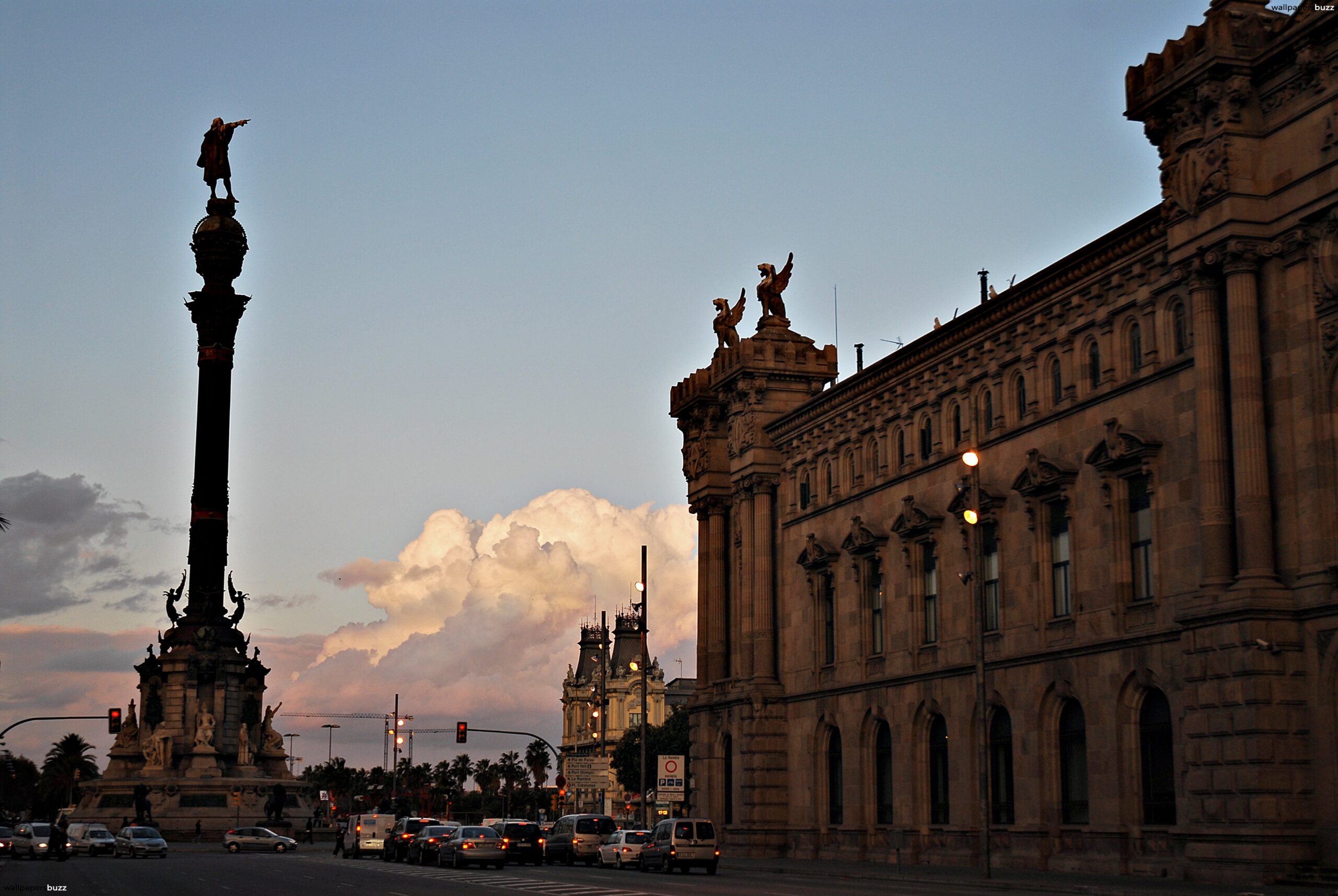 The Columbus Monument in Barcelona HD Wallpapers