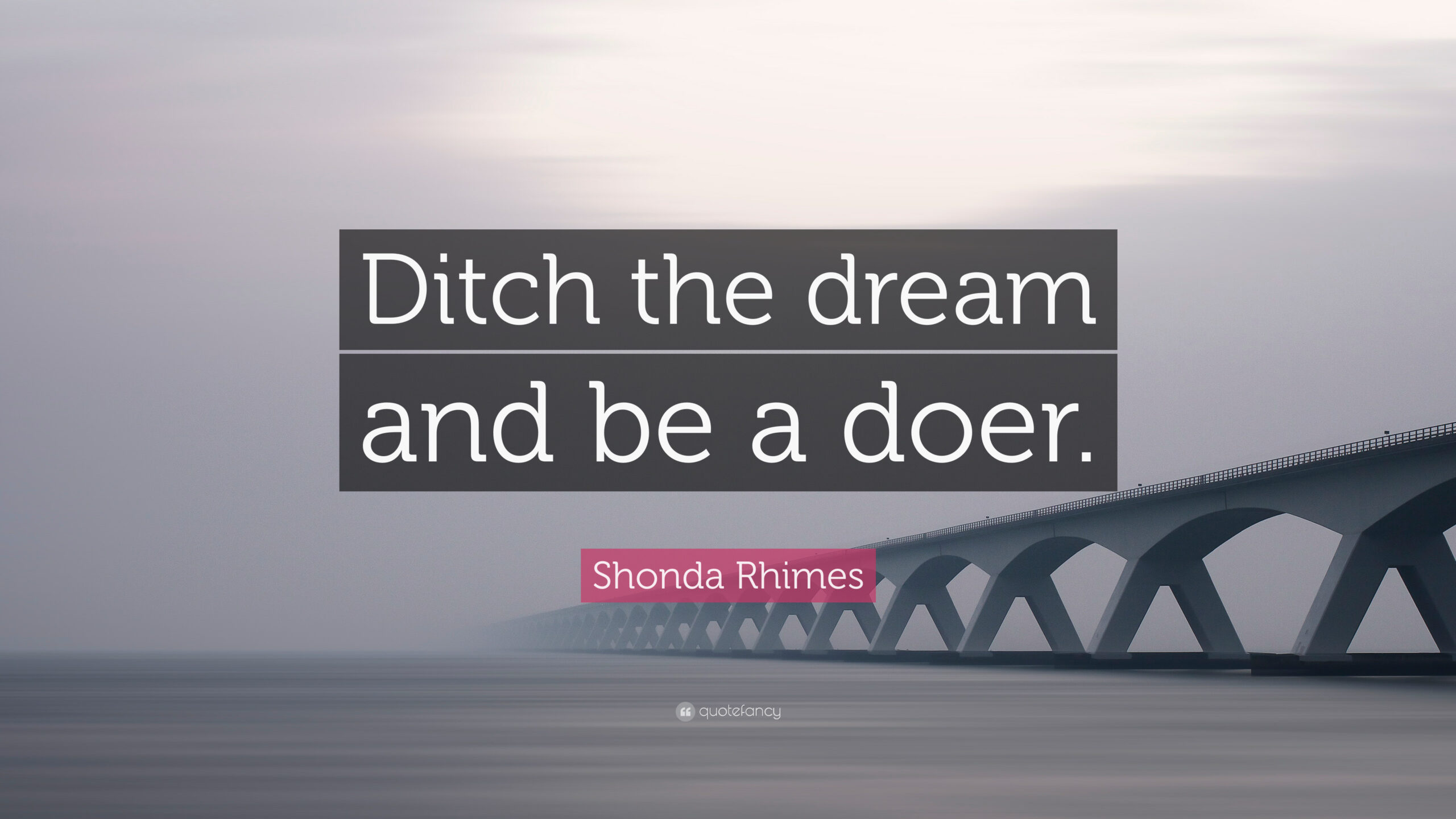 Shonda Rhimes Quote: “Ditch the dream and be a doer.”