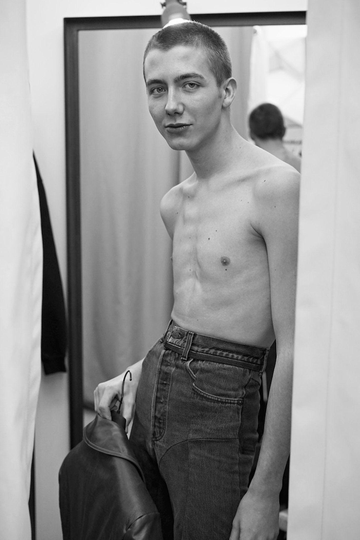 The model Paul Hameline captured by Gosha Rubchinskiy